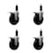 Service Caster 5'' Soft Rubber Swivel 1-1/8'' Expanding Stem Caster Set Total Lock Brake, 4PK SCC-EXTTL20S514-SRS-118-4 - alternate 1